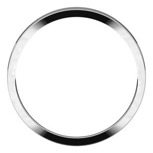 14K White 2.5 mm Flat Tapered Band Size 7 - BN & CO JEWELRY