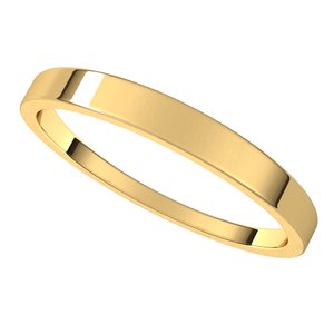 14K Yellow 2.5 mm Flat Tapered Band Size 5 - BN & CO JEWELRY