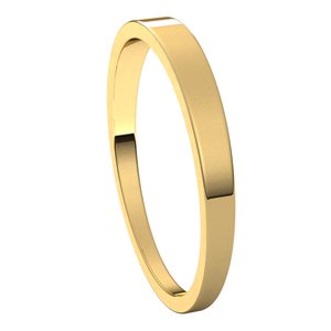 14K Yellow 2.5 mm Flat Tapered Band Size 5 - BN & CO JEWELRY