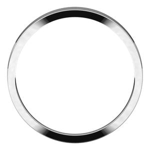 18K White 3 mm Flat Tapered Band Size 10.5 - BN & CO JEWELRY