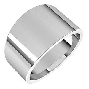 Sterling Silver 12 mm Flat Tapered Band Size 7 - BN & CO JEWELRY