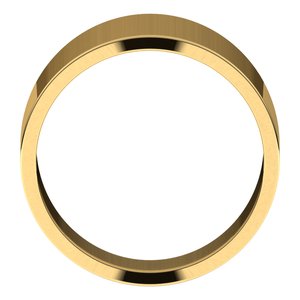 14K Yellow 12 mm Flat Tapered Band Size 7 - BN & CO JEWELRY