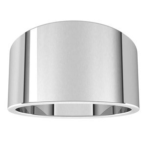 Sterling Silver 12 mm Flat Tapered Band Size 9 - BN & CO JEWELRY