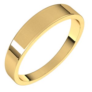 14K Yellow 4 mm Flat Tapered Band Size 6 - BN & CO JEWELRY