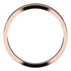 14K Rose 4 mm Flat Tapered Band Size 7 - BN & CO JEWELRY
