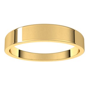 14K Yellow 4 mm Flat Tapered Band Size 6 - BN & CO JEWELRY