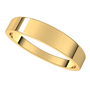 14K Yellow 4 mm Flat Tapered Band Size 6 - BN & CO JEWELRY