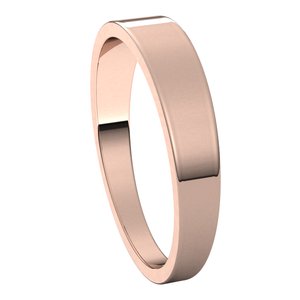 14K Rose 4 mm Flat Tapered Band Size 7 - BN & CO JEWELRY