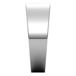 10K White 7 mm Flat Tapered Band - BN & CO JEWELRY