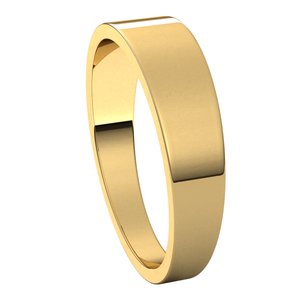 10K Yellow 5 mm Flat Tapered Band Size 10.5 - BN & CO JEWELRY