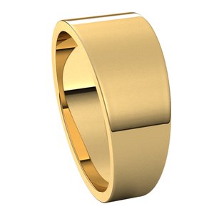 10K Yellow 8 mm Flat Tapered Band Size 6 - BN & CO JEWELRY