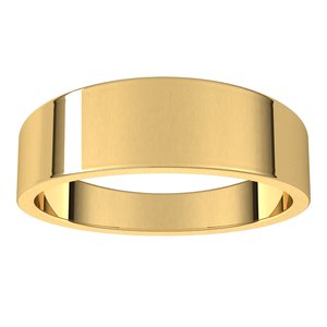 14K Yellow 6 mm Flat Tapered Band Size 9 - BN & CO JEWELRY