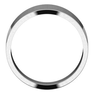 14K White 9 mm Flat Tapered Band Size 10 - BN & CO JEWELRY