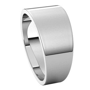 14K White 9 mm Flat Tapered Band Size 10 - BN & CO JEWELRY