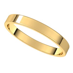14K Yellow 2.5 mm Flat Ultra Light Band Size 6.5 - BN & CO JEWELRY