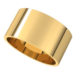 14K Yellow 10 mm Flat Ultra Light Band Size 7.5 - BN & CO JEWELRY