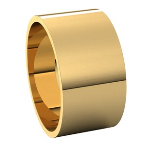14K Yellow 10 mm Flat Ultra Light Band Size 7.5 - BN & CO JEWELRY