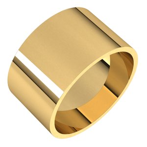 14K Yellow 11 mm Flat Ultra Light Band Size 9 - BN & CO JEWELRY