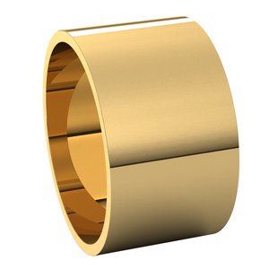 14K Yellow 11 mm Flat Ultra Light Band Size 9 - BN & CO JEWELRY