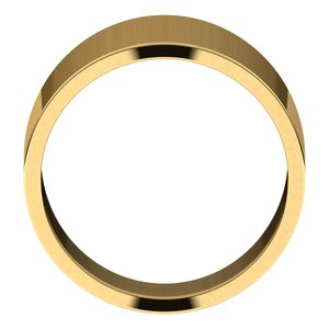 14K Yellow 14 mm Flat Tapered Band Size 7 - BN & CO JEWELRY