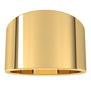 14K Yellow 14 mm Flat Tapered Band Size 7 - BN & CO JEWELRY