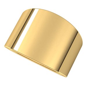 14K Yellow 14 mm Flat Tapered Band Size 7 - BN & CO JEWELRY