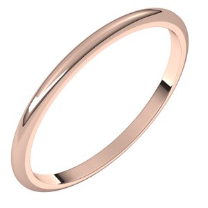 18K Rose 1.5 mm Half Round Band Size 5.5 - BN & CO JEWELRY