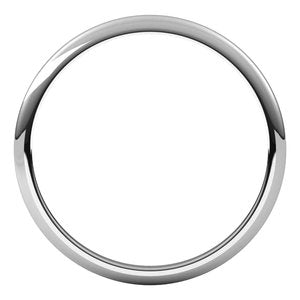 14K X1 White 1.5 mm Half Round Band Size 7 - BN & CO JEWELRY