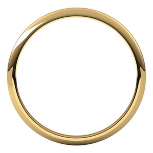 14K Yellow 1.5 mm Half Round Band Size 12 - BN & CO JEWELRY