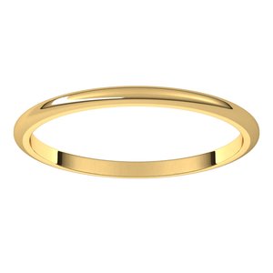 18K Yellow 1.5 mm Half Round Band Size 9.5 - BN & CO JEWELRY