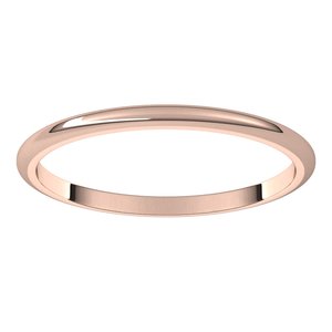 18K Rose 1.5 mm Half Round Band Size 5.5 - BN & CO JEWELRY