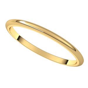 18K Yellow 1.5 mm Half Round Band Size 9.5 - BN & CO JEWELRY
