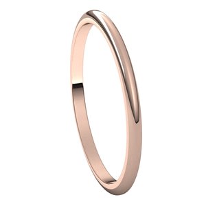18K Rose 1.5 mm Half Round Band Size 5.5 - BN & CO JEWELRY