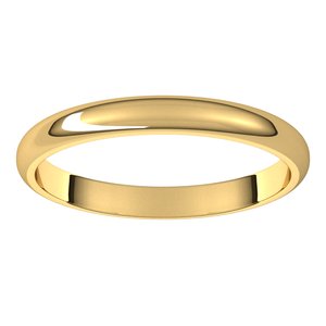 10K Yellow 2.5 mm Half Round Band Size 6 - BN & CO JEWELRY