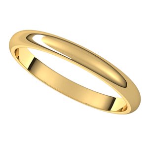 14K Yellow 2.5 mm Half Round Band Size 7.5 - BN & CO JEWELRY