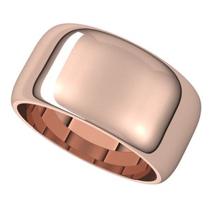 10K Rose 10 mm Half Round Band Size 8 - BN & CO JEWELRY