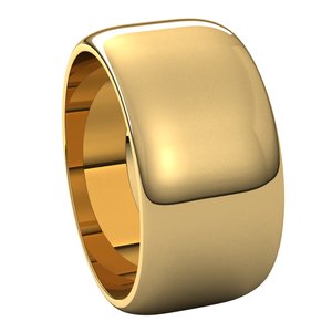 14K Yellow 10 mm Half Round Band Size 6.5 - BN & CO JEWELRY