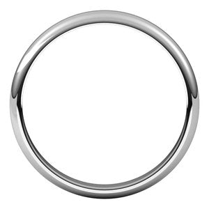 14K White 3 mm Half Round Band Size 10.5 - BN & CO JEWELRY