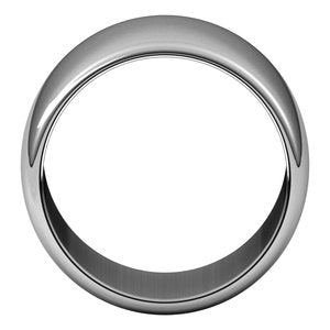 14K White 14 mm Half Round Band Size 7 - BN & CO JEWELRY