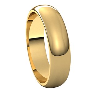 14K Yellow 5 mm Half Round Band Size 11 - BN & CO JEWELRY