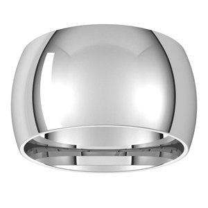 Sterling Silver 11 mm Half Round Band Size 11 - BN & CO JEWELRY