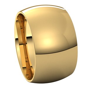 14K Yellow 11 mm Half Round Band - BN & CO JEWELRY