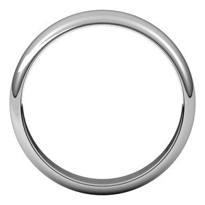 14K White 4.5 mm Half Round Band Size 8 - BN & CO JEWELRY