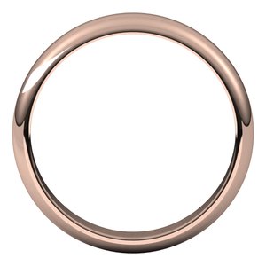 10K Rose 4 mm Half Round Band - BN & CO JEWELRY