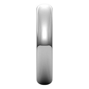 10K White 4 mm Half Round Band Size 15 - BN & CO JEWELRY