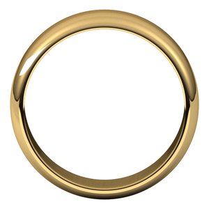 10K Yellow 7 mm Half Round Band - BN & CO JEWELRY