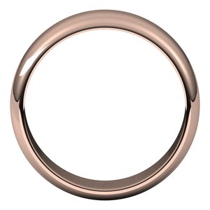 14K Rose 7 mm Half Round Band - BN & CO JEWELRY