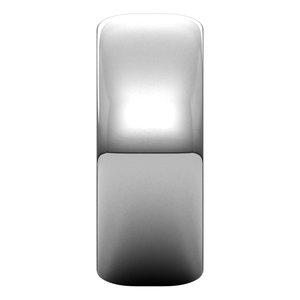 14K White 8 mm Half Round Band Size 12 - BN & CO JEWELRY