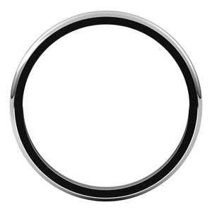 14K White 2 mm Half Round Edge Band Size 5.5 - BN & CO JEWELRY