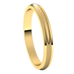 14K Yellow 2.5 mm Half Round Edge Band Size 6 - BN & CO JEWELRY